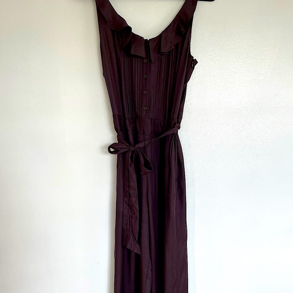 Sleeveless faux-wrap jumpsuit